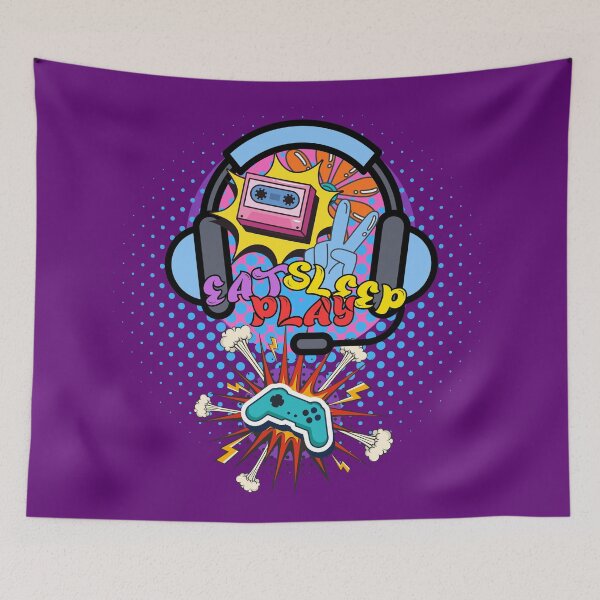 Item preview, Retro Gamer Vibe – Eat Sleep Play Pop Art designed and sold by 2msons.