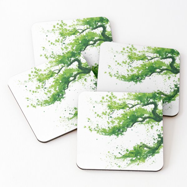 Item preview, First Green | Japanese Maple Suibokuga Ink Art | Spring Kaede Design designed and sold by Chaaa-han.
