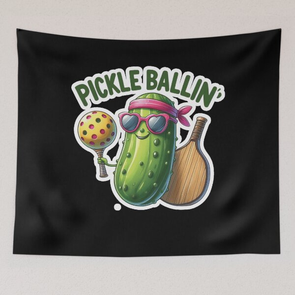 Item preview, Funny Pickleball Player Paddleball Pickle Ballin designed and sold by smartrocket.
