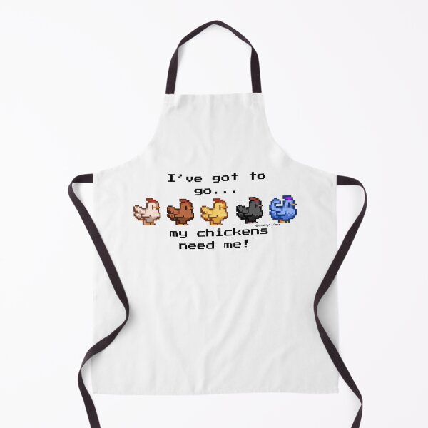 Item preview, Got to go... my chickens need me! SDV inspired pixel art chickens designed and sold by BookWyrmsTrove.