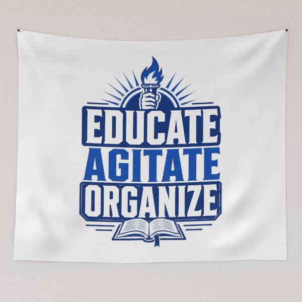 Item preview, Educate Agitate Organize Ambedkarite Typography Design designed and sold by ArtsyExplorer.