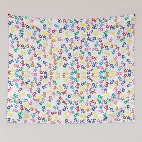 Item preview, Colorful Handprints Pattern - Cute Rainbow Hand Prints designed and sold by gokhanuzen.