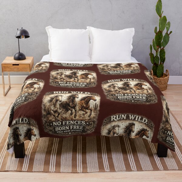 Item preview, Run Wild Vintage Horse Graphic | Wild West Cowboy Aesthetic designed and sold by Anyshca.