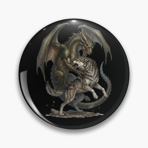 Item preview, Wolf versus Dragon designed and sold by ReneMM.