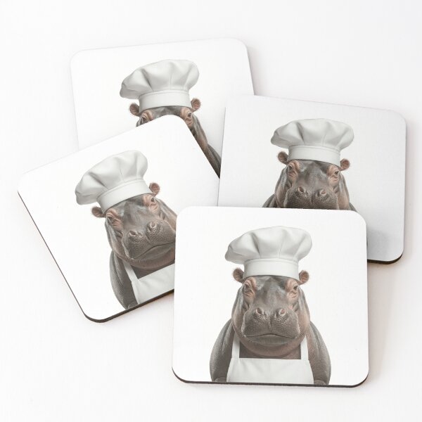 Item preview, Funny Hippopotamus Chef Realistic Animal Cooking Humor Art designed and sold by LazyOwlStore.
