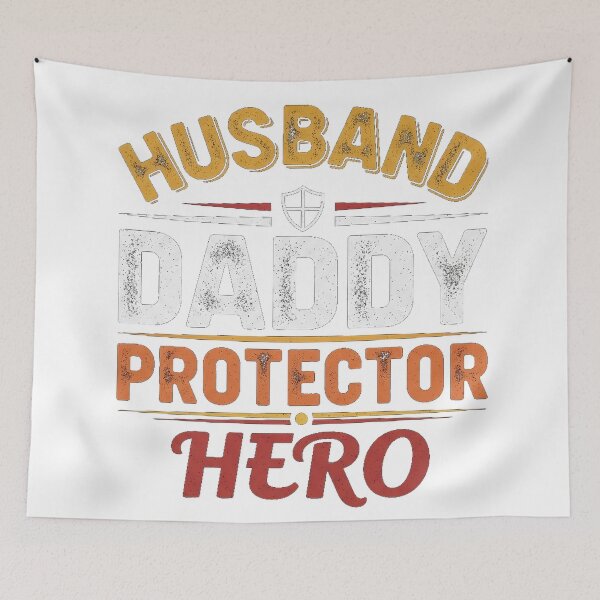 Item preview, Husband Daddy Protector Hero Simple Funny Father Quote designed and sold by Designs-RZ.