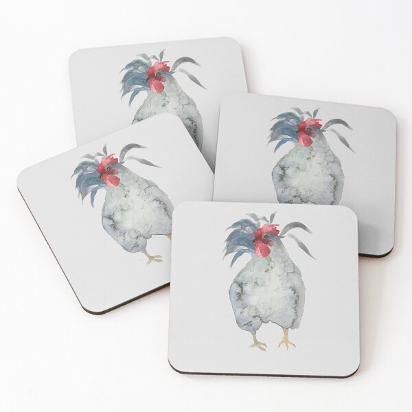 Item preview, Rustic Watercolor Hand-Painted Rooster  designed and sold by wissal.studio.