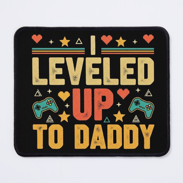 Item preview, I Leveled Up To Daddy Simple Funny Gaming Dad Humor Tee designed and sold by Designs-RZ.
