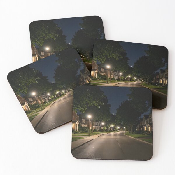 Item preview, Peaceful Suburban Night Street Glowing Streetlight Aesthetic designed and sold by novadawy.