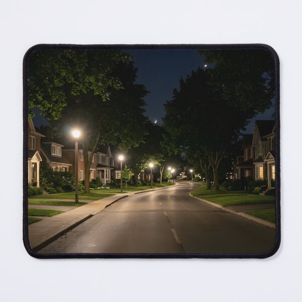 Item preview, Peaceful Suburban Night Street Glowing Streetlight Aesthetic designed and sold by novadawy.