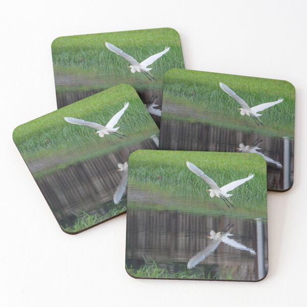 Item preview, Great Egret Flying Over a Canal designed and sold by Pondside-Pics.
