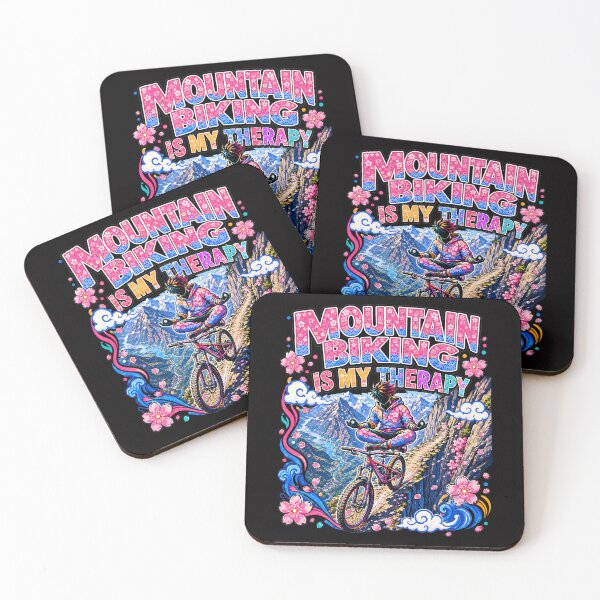 Item preview, Mountain biking is my Therapy designed and sold by CoolCrazyQuirky.
