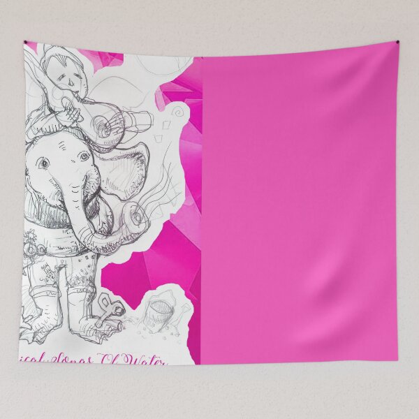 Item preview, Mechanical Songs Of Water - Automatic Elephant, Musical Pierrot, Cat (Original Ink Drawing by ACCI) designed and sold by VanyssaGraphics.