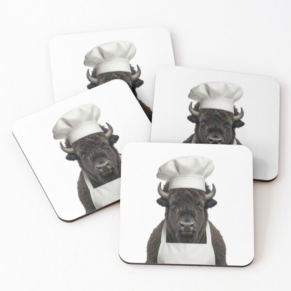 Item preview, Funny American Bison Chef Realistic Animal Cooking Humor Art designed and sold by LazyOwlStore.