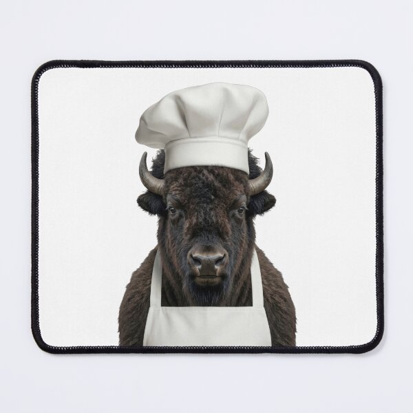 Item preview, Funny American Bison Chef Realistic Animal Cooking Humor Art designed and sold by LazyOwlStore.