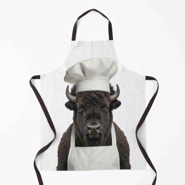 Item preview, Funny American Bison Chef Realistic Animal Cooking Humor Art designed and sold by LazyOwlStore.