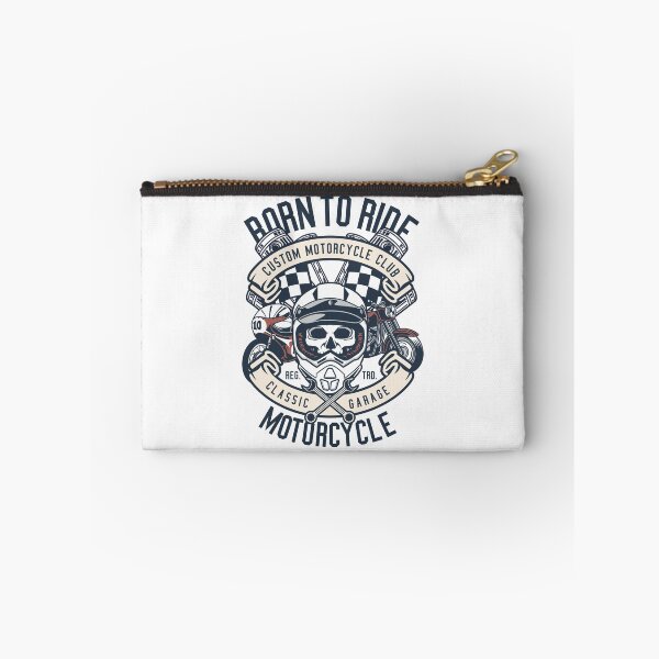 Item preview, Born to Ride Custom Motorcycle Club - Vintage Biker Skull Classic Garage Design designed and sold by 1001T-Shirt.