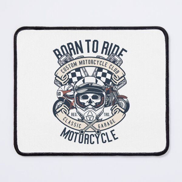 Item preview, Born to Ride Custom Motorcycle Club - Vintage Biker Skull Classic Garage Design designed and sold by 1001T-Shirt.