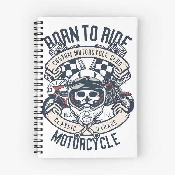 Item preview, Born to Ride Custom Motorcycle Club - Vintage Biker Skull Classic Garage Design designed and sold by 1001T-Shirt.