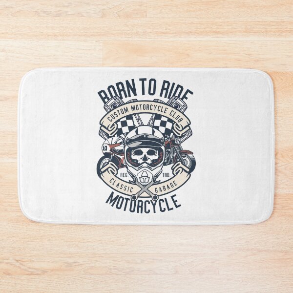 Item preview, Born to Ride Custom Motorcycle Club - Vintage Biker Skull Classic Garage Design designed and sold by 1001T-Shirt.