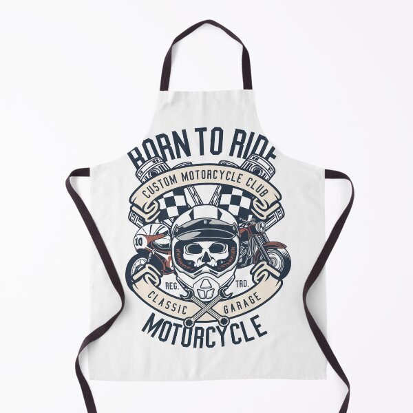 Item preview, Born to Ride Custom Motorcycle Club - Vintage Biker Skull Classic Garage Design designed and sold by 1001T-Shirt.