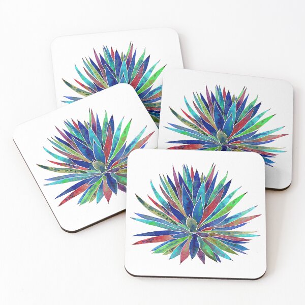 Item preview, Modern Succulent Watercolor - Tropical Plant Art - Blue Hues designed and sold by AlinaArt&Design.