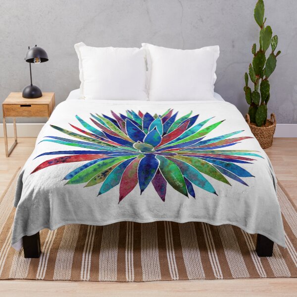 Item preview, Modern Succulent Watercolor - Tropical Plant Art - Blue Hues designed and sold by AlinaArt&Design.