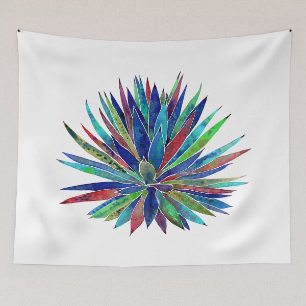 Item preview, Modern Succulent Watercolor - Tropical Plant Art - Blue Hues designed and sold by AlinaArt&Design.