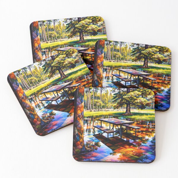 Item preview, Colorful Forest Picnic Scene designed and sold by cuprum.