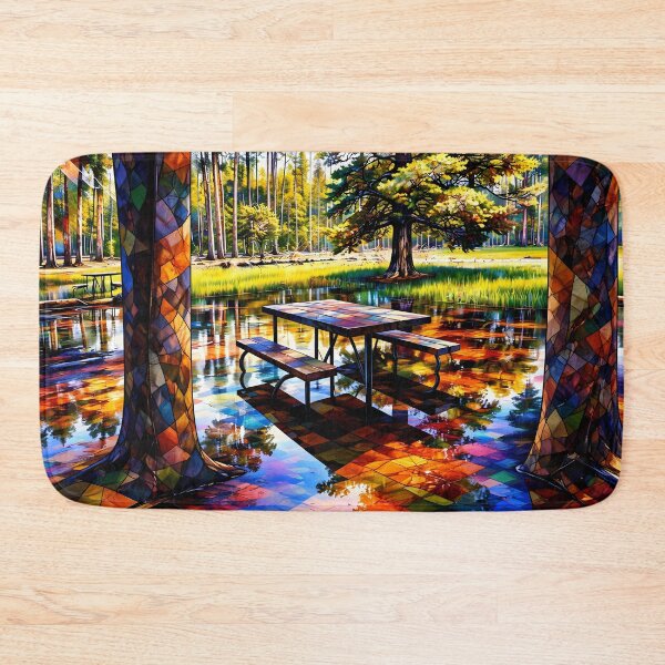 Item preview, Colorful Forest Picnic Scene designed and sold by cuprum.