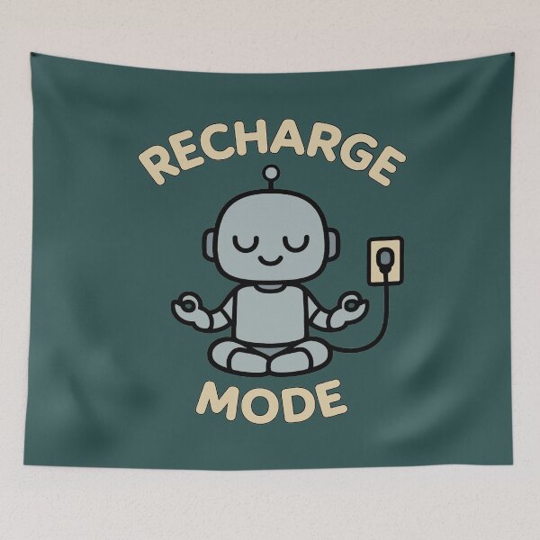Item preview, Recharge Mode - Charging Robot Meditating designed and sold by Regal Rev.