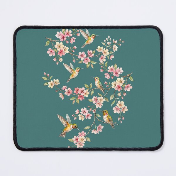 Item preview, Floral Hummingbird Cherry Blossom Spring Birds designed and sold by meilcannb.