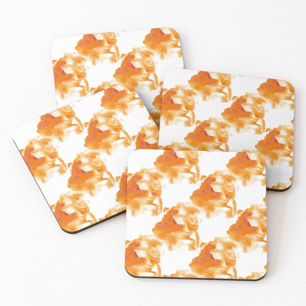 Item preview, Hand-Painted Abstract Orange Watercolor Splashes Pattern designed and sold by wissal.studio.