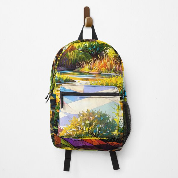Item preview, Vibrant Stained Glass Landscape designed and sold by cuprum.