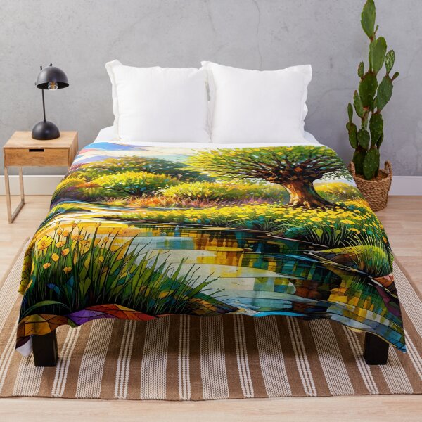 Item preview, Vibrant Stained Glass Landscape designed and sold by cuprum.