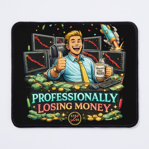 Item preview, Professionally Losing Money – Funny Trader Cartoon designed and sold by PatysArt.