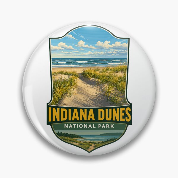 Item preview, Indiana Dunes National Park Retro Lakeshore designed and sold by Gideon Emmerich.