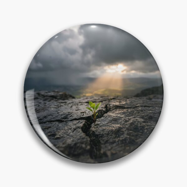 Item preview, Resilience Hope Plant Growing Through Cracked Rock Motivation designed and sold by novadawy.