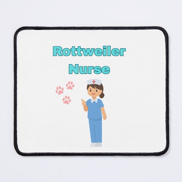 Item preview, Cute Rottweiler Nurse Dog Design for Healthcare Workers designed and sold by VersaStyles.