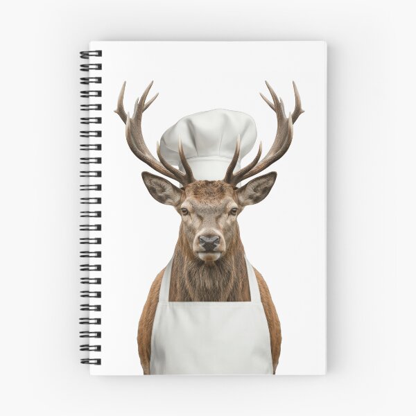 Item preview, Funny Red Deer Stag Chef Realistic Animal Cooking Humor Art designed and sold by LazyOwlStore.