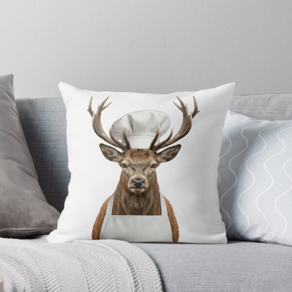 Item preview, Funny Red Deer Stag Chef Realistic Animal Cooking Humor Art designed and sold by LazyOwlStore.