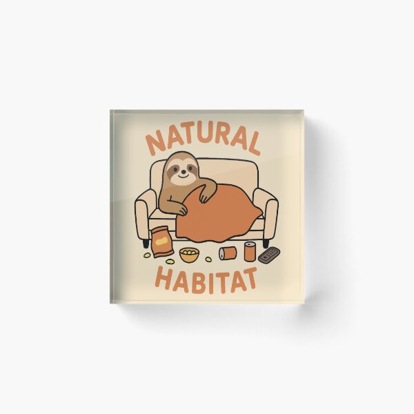 Item preview, Natural Habitat - Lazy Sloth on Sofa designed and sold by Regal Rev.