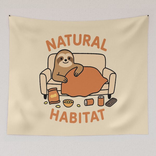 Item preview, Natural Habitat - Lazy Sloth on Sofa designed and sold by Regal Rev.