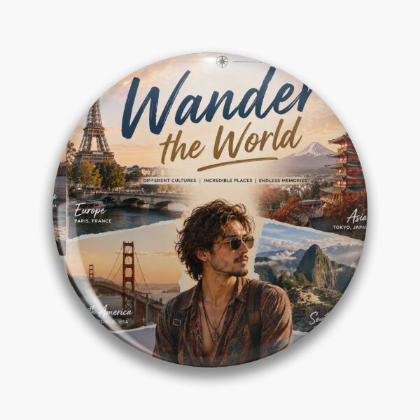 Item preview, Explore The World Travel Poster | Wanderlust Adventure Aesthetic Wall Art designed and sold by Inkora-Art.