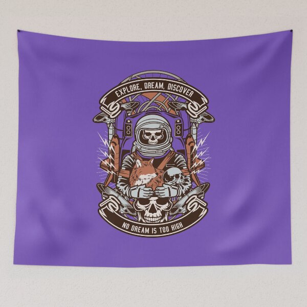 Item preview, Vintage Cosmic Astronaut Skull - Retro Space Explorer Helmet Gothic Design designed and sold by 1001T-Shirt.