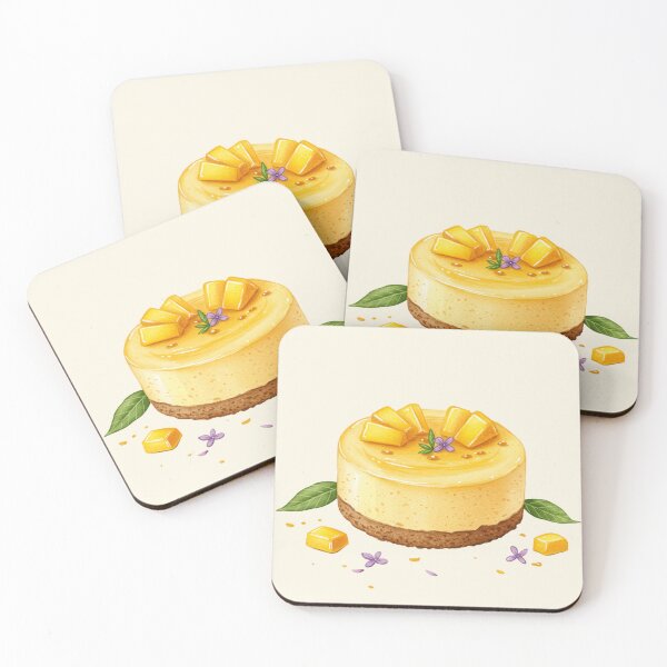 Item preview, Refreshing Mango Cheesecake Watercolor Art designed and sold by Pasteltone.