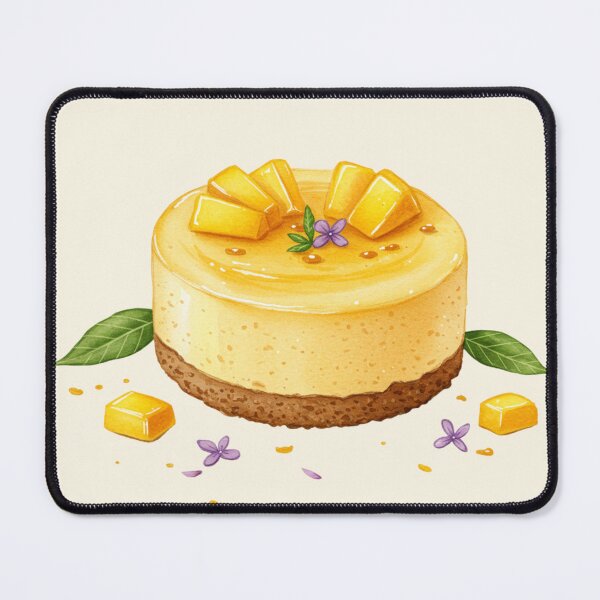 Item preview, Refreshing Mango Cheesecake Watercolor Art designed and sold by Pasteltone.