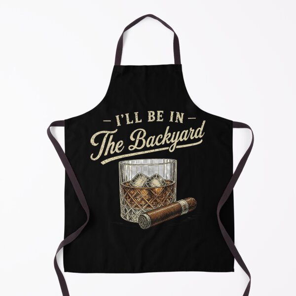 Item preview, I’ll Be In The Backyard, Whiskey and Cigar, Backyard Bourbon, Funny Drinking, Cigar Lover, Vintage Whiskey designed and sold by toongstudio.