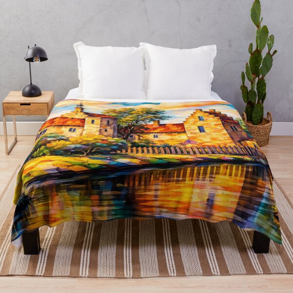 Item preview, Sunset Over Scenic Lakeside Castle designed and sold by cuprum.