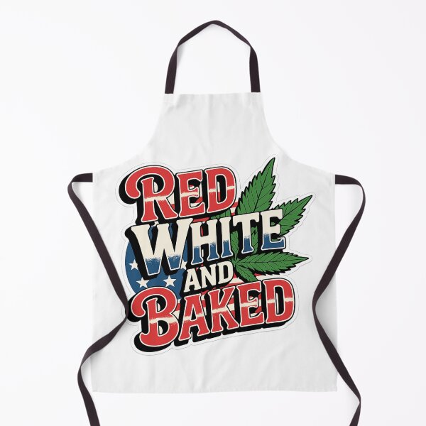 Item preview, Red White and Baked Funny 4th of July Cannabis Sticker designed and sold by MerchlyMike.